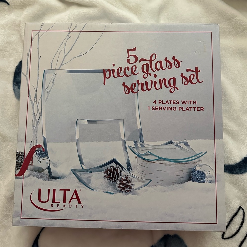 5 piece glass serving set